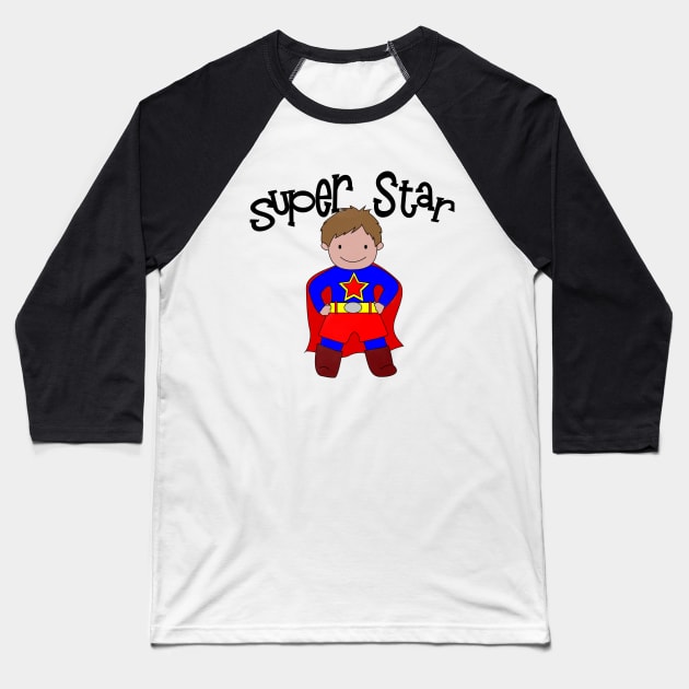 I'm A Super Star Kid Baseball T-Shirt by MMcBuck